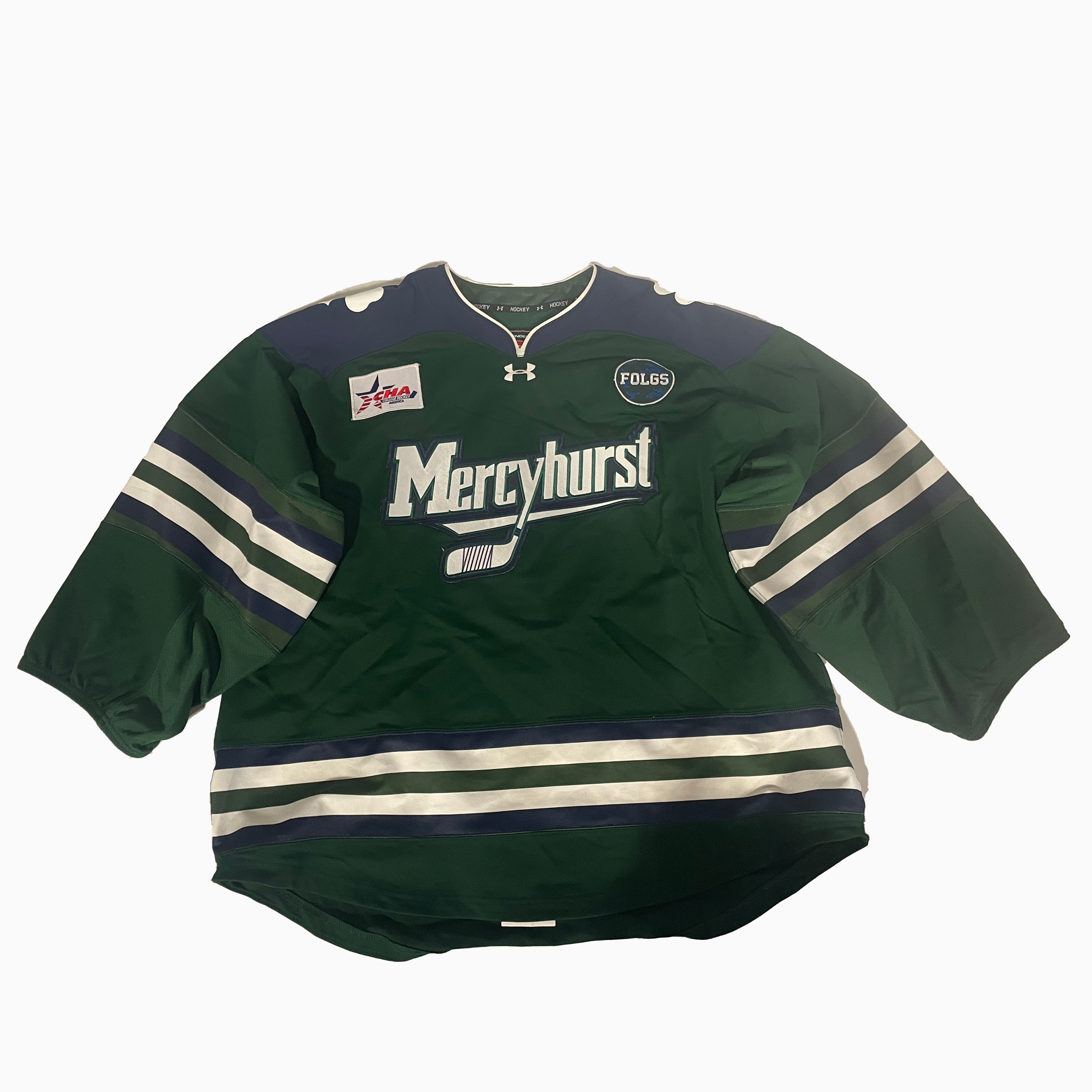 NCAA - Maillot de match Under Armour d'occasion (vert/bleu marine)